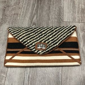 Ecote striped clutch